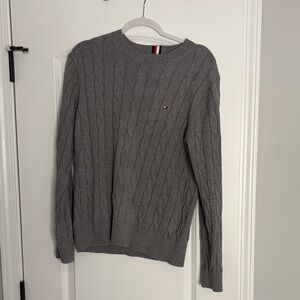 Gray cable knit Tommy Hilfiger sweater